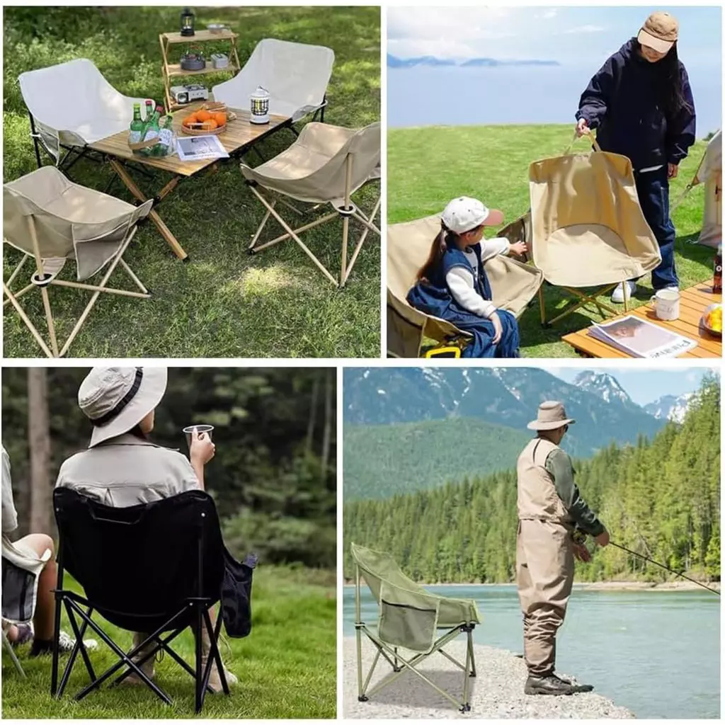 Chaise de Camping Pliante Confortable et Portable Pm