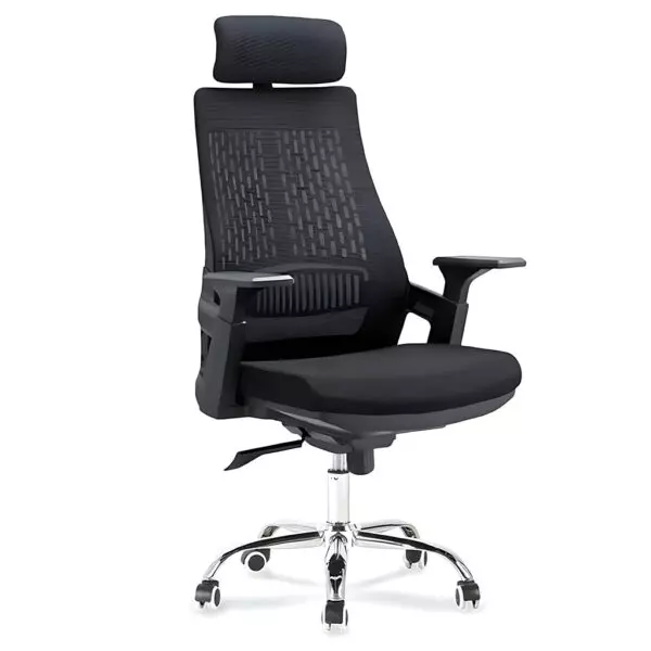 Chaise de Bureau Ergonomique avec base pivotante hauteur réglable 